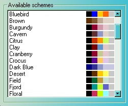 Colour Schemes from Microsoft Publisher
